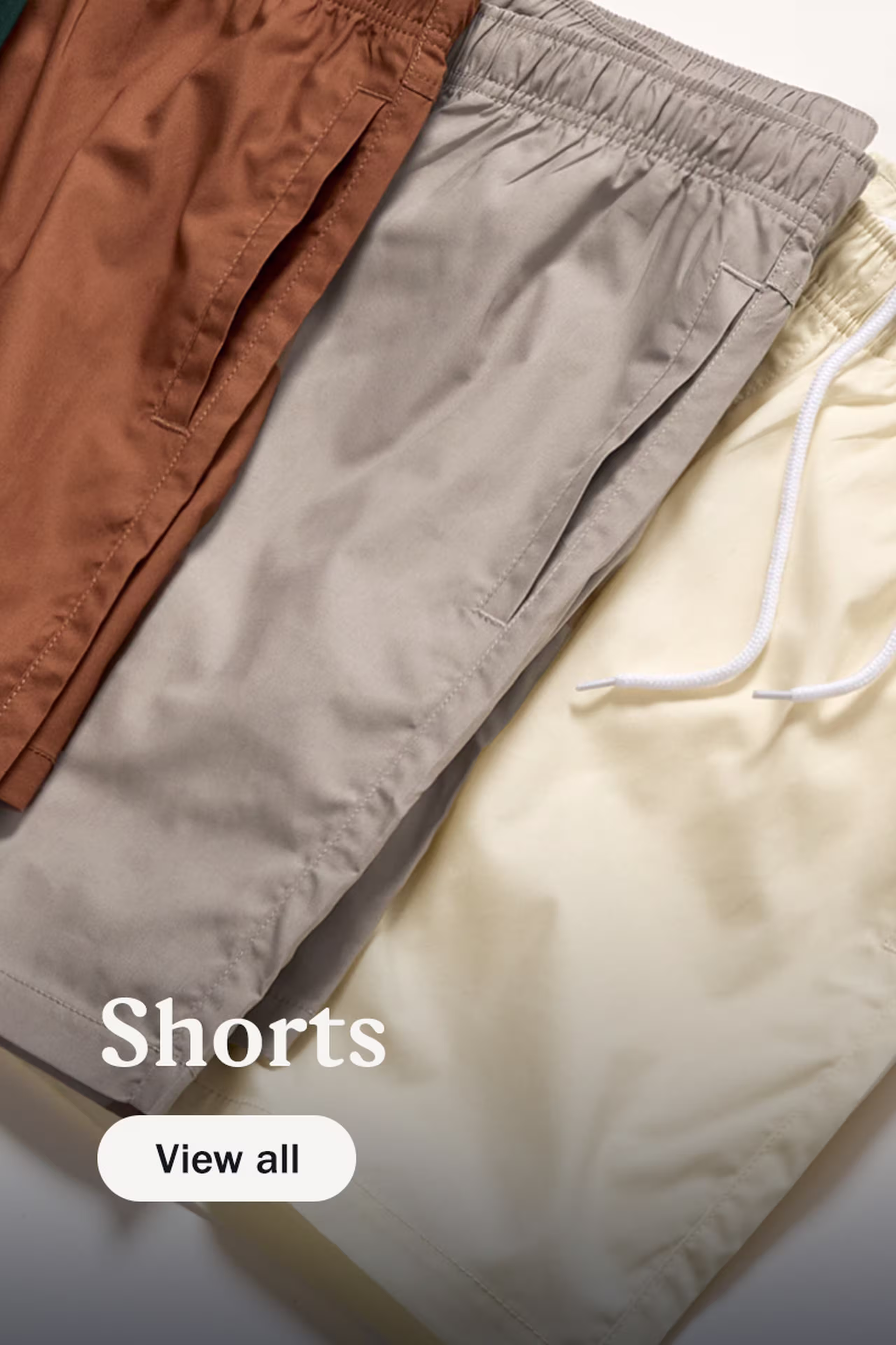 Shorts - view all - three shorts laying flat on top of each other