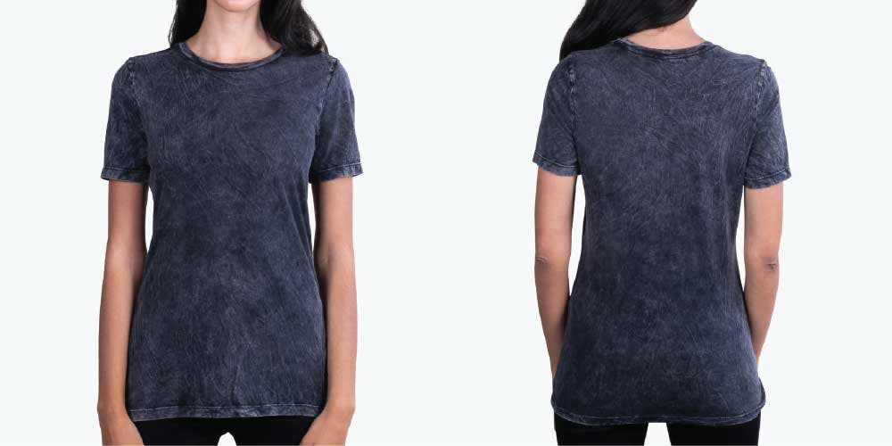 black stone washed t-shirt front and back black stone washed t-shirt front and back