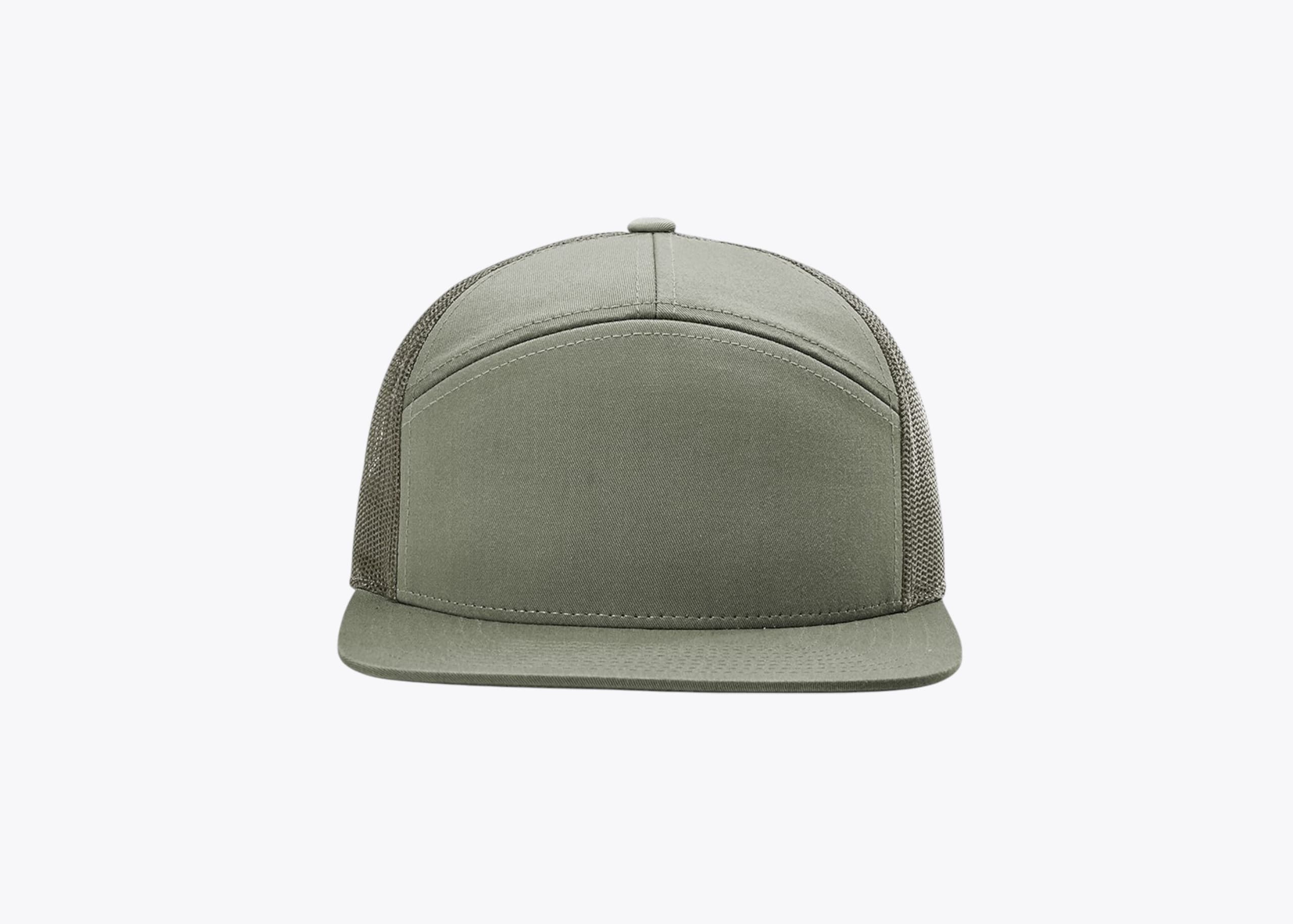 Richardson 168 7-Panel Trucker Cap in Loden (size:one size fits most, view:front)