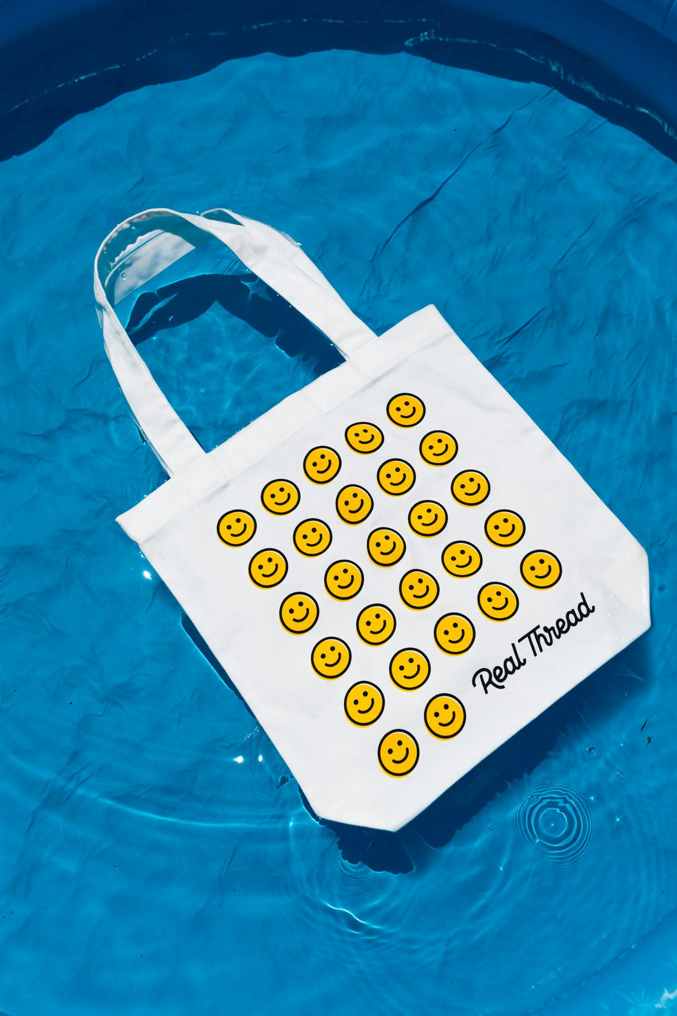 tote bag floating in water tote bag floating in water