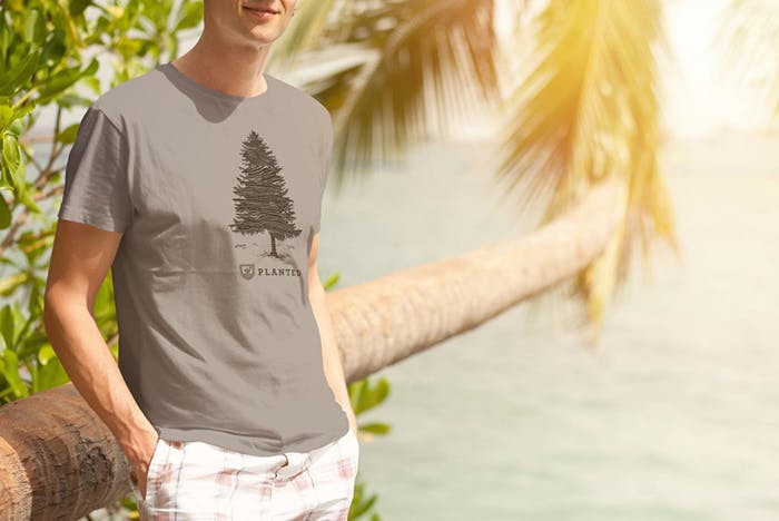 gray shirt with a tree printed on it gray shirt with a tree printed on it