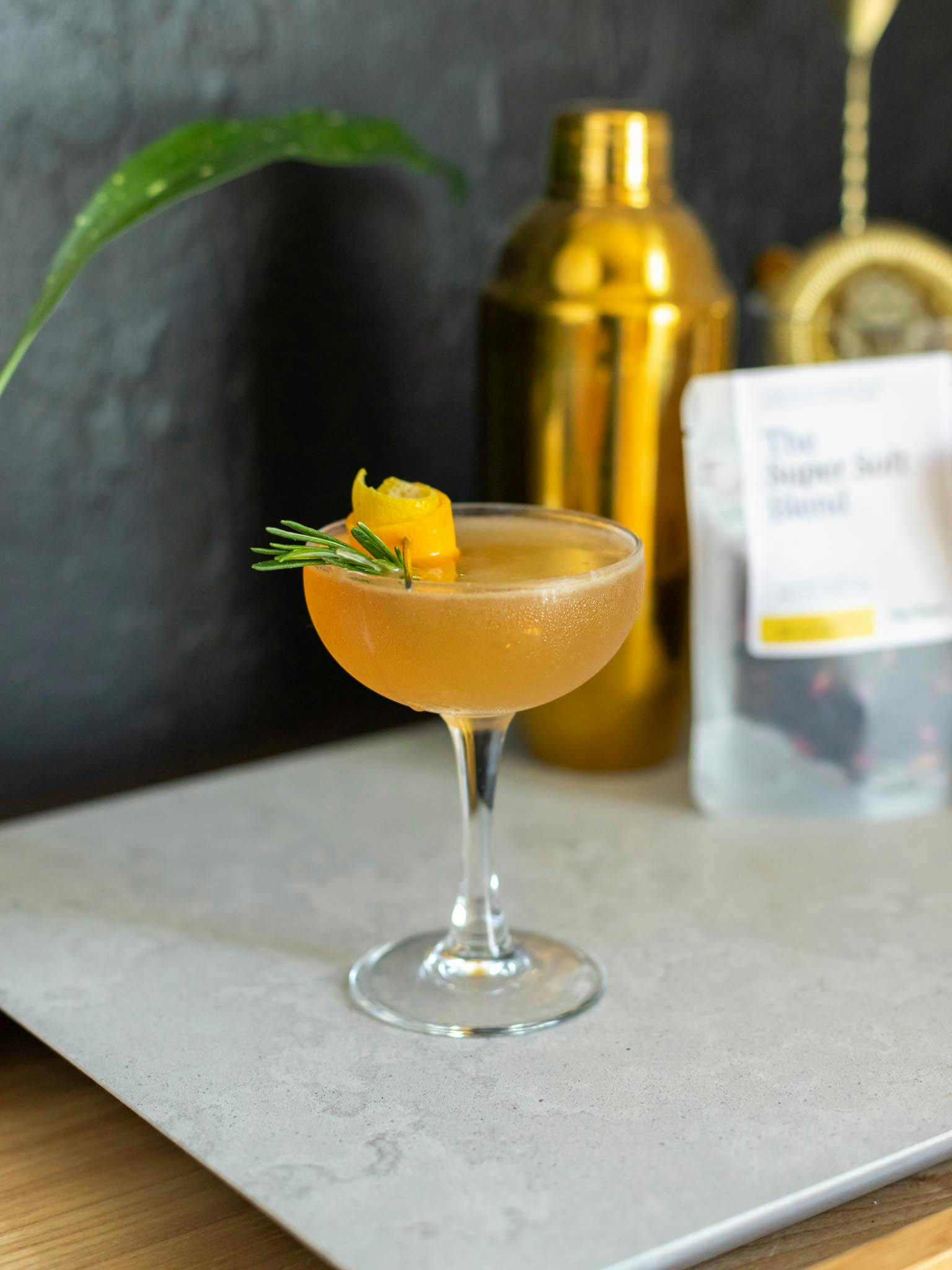 A cocktail made out of Real Thread tea A cocktail made out of Real Thread tea