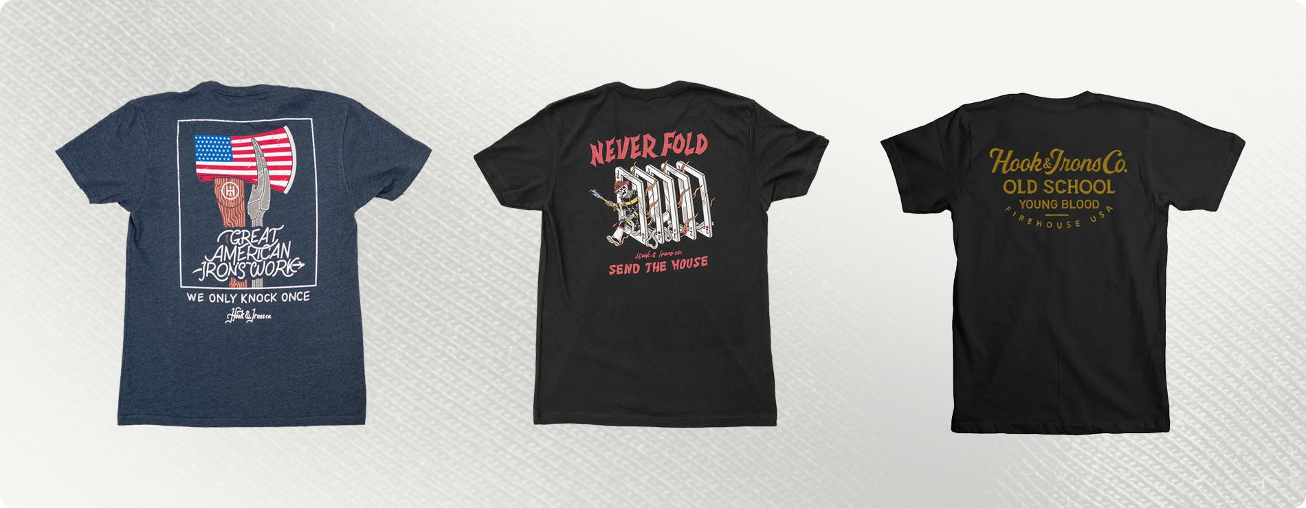 three t-shirts from hook and -irons three t-shirts from hook and -irons