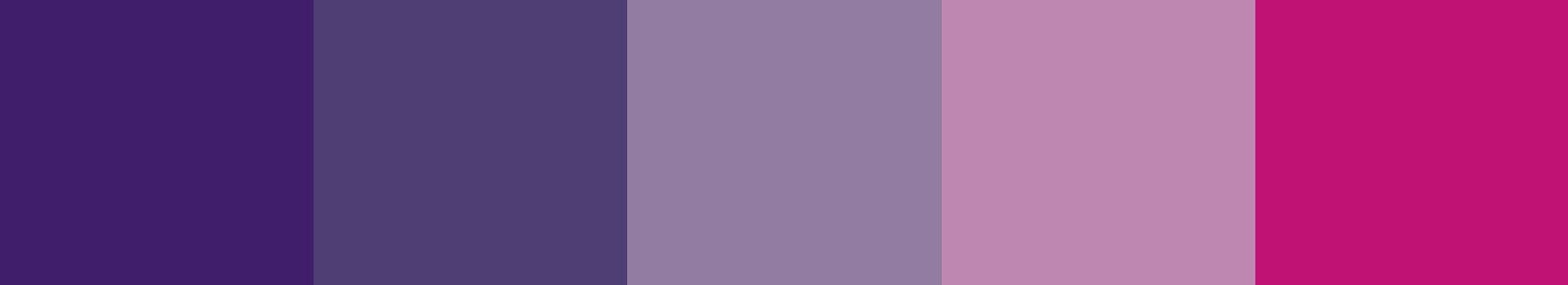 Color palette - dark purple, dull purple, muted light purple, muted fuchsia, fuchsia Color palette - dark purple, dull purple, muted light purple, muted fuchsia, fuchsia