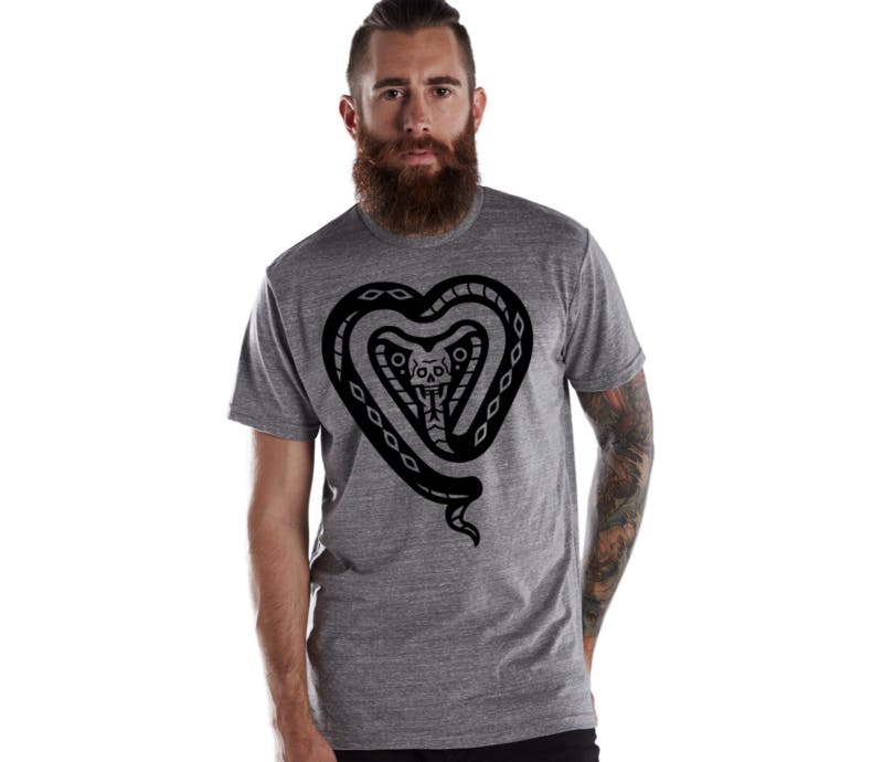 man wearing the snake design man wearing the snake design