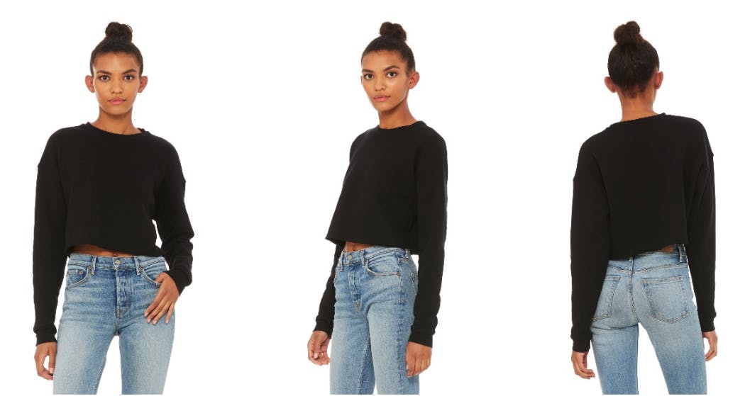 black women's cropped crew fleece black women's cropped crew fleece