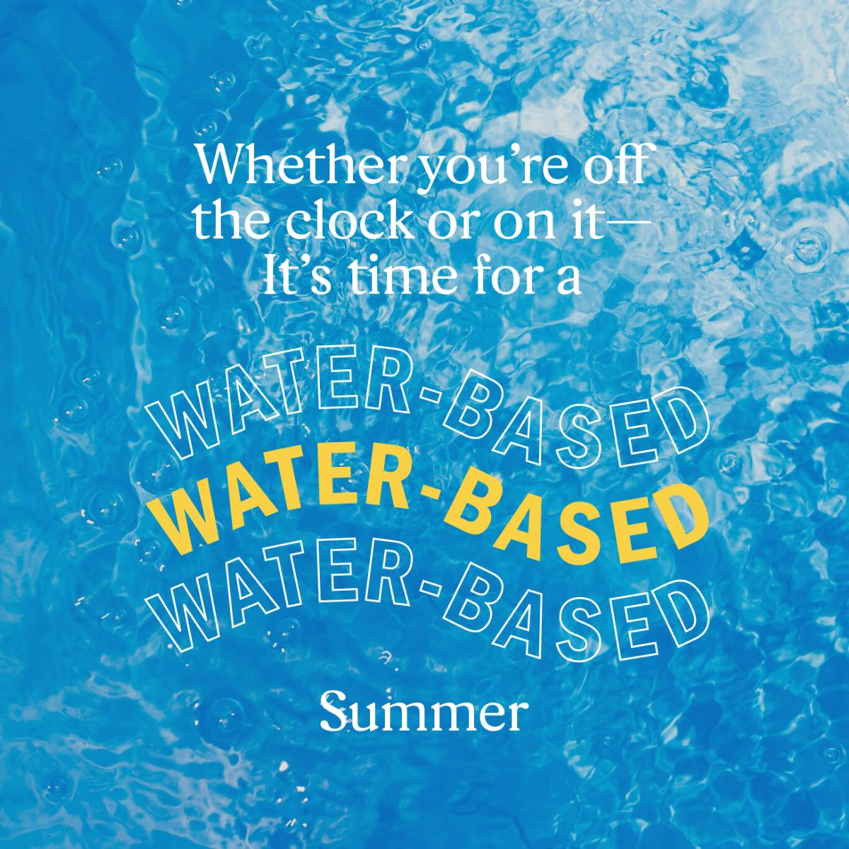 summer social media graphic with water texture summer social media graphic with water texture